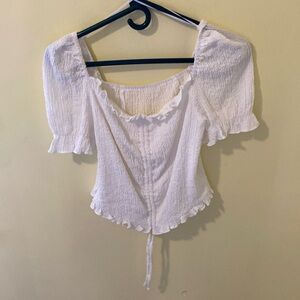 2/$15 White Crop Top